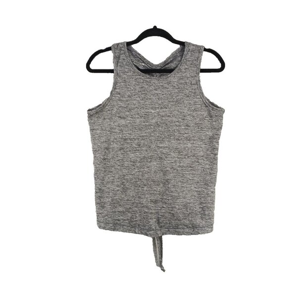 ACTIV 8 Activewear Tank Top SMALL(4-6) Gray Knit Gym Casual Drawstring - Picture 1 of 11